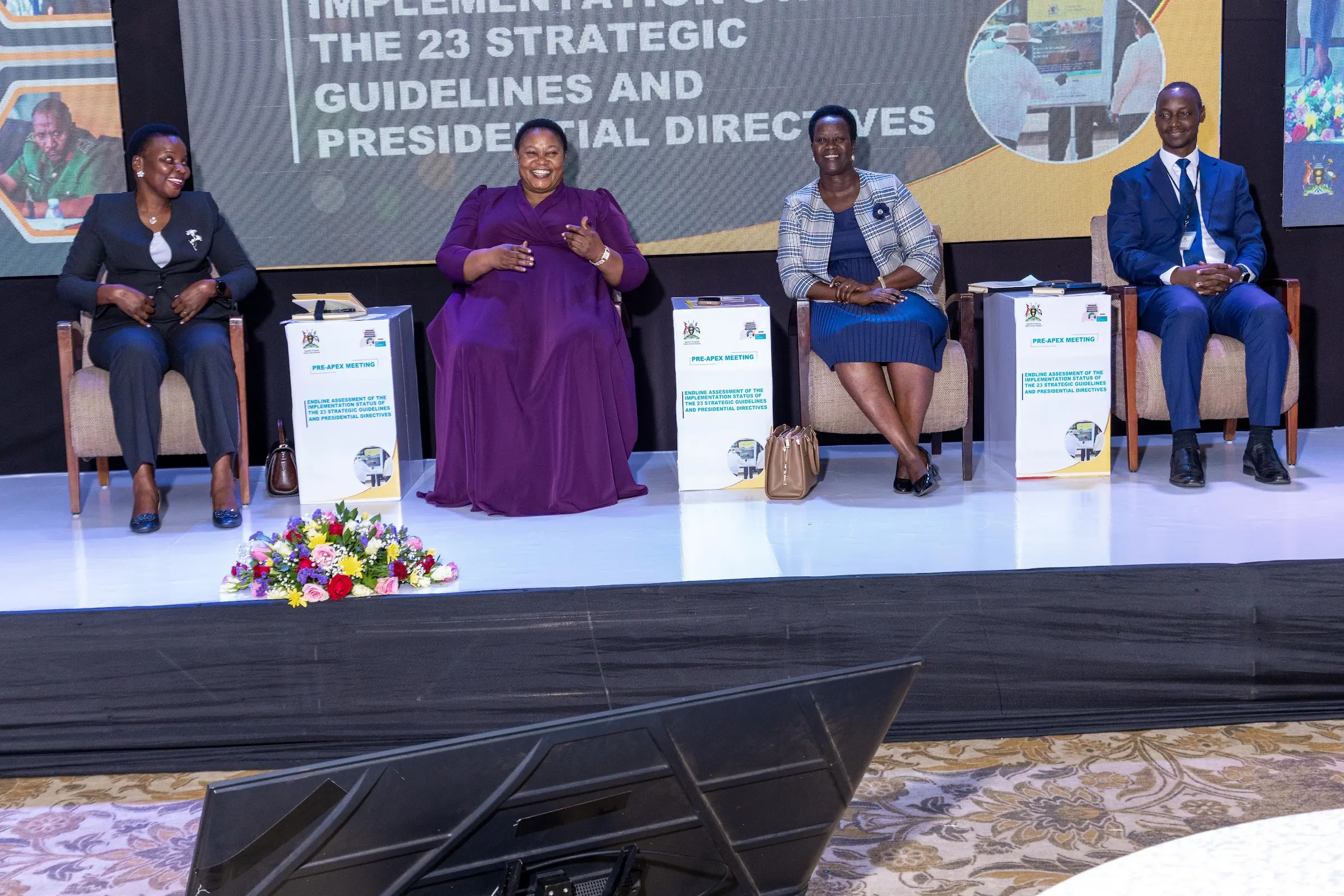 Panel discussion on stage at the Pre-APEX Meeting